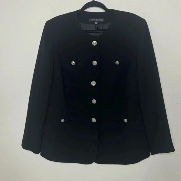 Nipon Boutique vintage plus elegant blazer with designer buttons size 16w NWOT - Picture 1 of 5